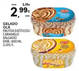 Continente gelado olá frutos exóticos/ caramelo salgado promoção