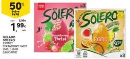 Continente gelado solero exotic/strawberry twist promoção