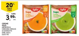 Continente Creme iglo abóbora & cenoura/ervilha & courgette promoção