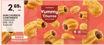 Continente mini churros continente chocolate promoção