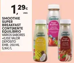 Continente Smoothie super breakfast continente equilíbrio promoção