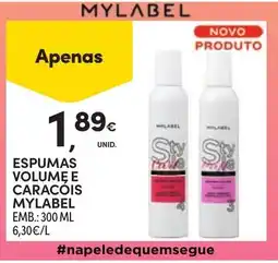 Continente espumas volume e caracóis mylabel promoção
