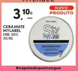 Continente cera mate mylabel promoção