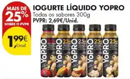 Pingo Doce Iogurte líquido yopro promoção