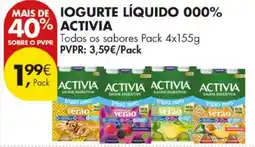 Pingo Doce iogurte líquido 000% activia promoção