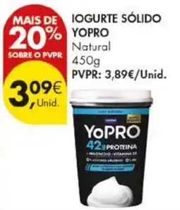 Pingo Doce Iogurte sólido yopro natural promoção