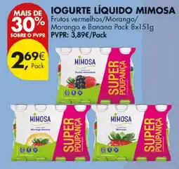 Pingo Doce Iogurte líquido mimosa promoção