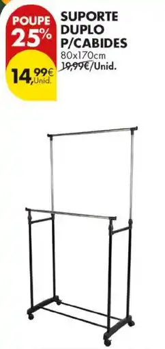 Pingo Doce suporte duplo p/cabides promoção