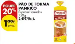 Pingo Doce Pão de forma panrico promoção