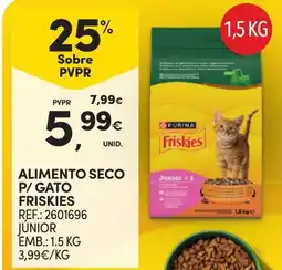 Continente alimento seco p/ gato friskies junior promoção