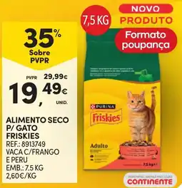 Continente alimento seco p/ gato friskies promoção