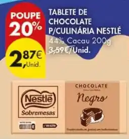 Pingo Doce Tablete de chocolate p/culinária nestlé promoção