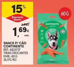 Continente Snack p/ cão continente promoção