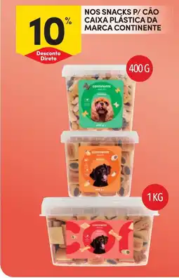 Continente Nos snacks P/ cão caixa plástica da marca continente promoção