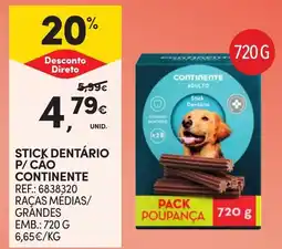 Continente Stick dentário p/ cão continente promoção
