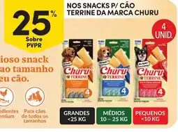 Continente Nos snacks P/cão terrine da marca churu promoção