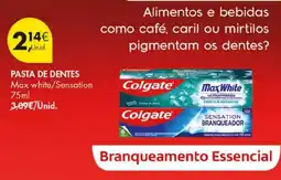 Pingo Doce Pasta de dentes colgate max white/sensation promoção