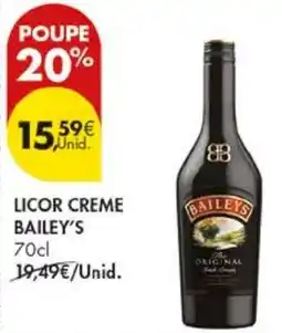 Pingo Doce licor creme bailey's promoção