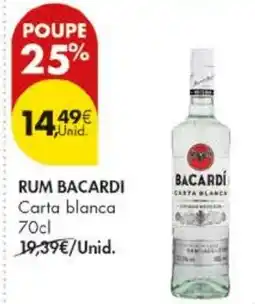 Pingo Doce Rum bacardi carta blanca promoção