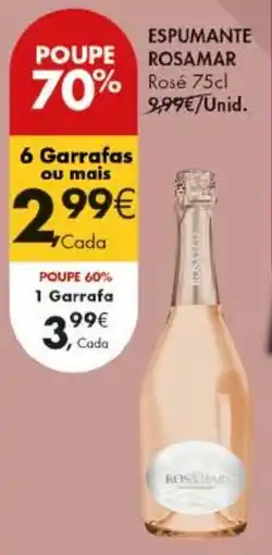 Pingo Doce Espumante rosamar rosé promoção