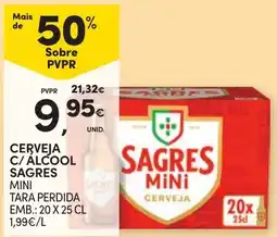 Continente Cerveja c/ alcool sagres mini promoção
