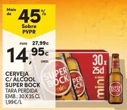 Continente Cerveja c/ álcool super bock promoção
