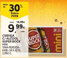 Continente Cerveja c/ álcool super bock mini promoção