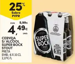 Continente Cerveja S/ Alcool Super Bock Stout Preta promoção