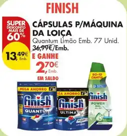 Pingo Doce Finish cápsulas p/máquina da loiça promoção
