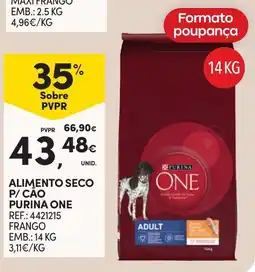 Continente alimento seco p/ cão purina one frango promoção