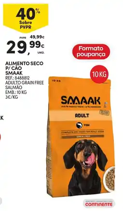 Continente alimento seco p/ cão smaak promoção