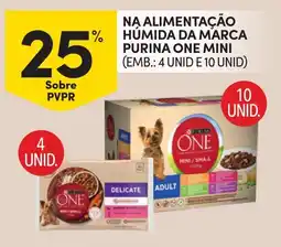Continente Na alimentação húmida da marca purina one mini promoção