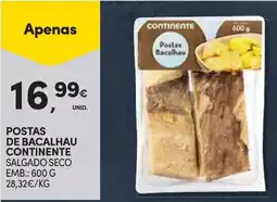 Continente Postas de bacalhau continente salgado seco promoção