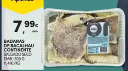 Continente Badanas de bacalhau continente promoção