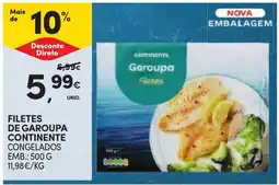 Continente filetes de garoupa continente promoção