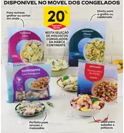 Continente Nesta seleção de moluscos congelados da marca continente promoção