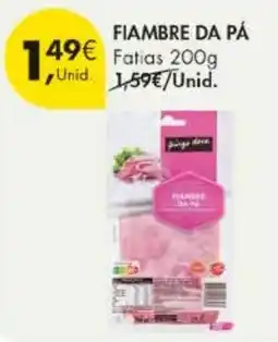 Pingo Doce Fiambre da pá promoção