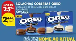Pingo Doce Bolachas cobertas oreo chocolate de leite/chocolate branco promoção