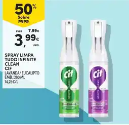 Continente spray limpa tudo infinite clean cif promoção