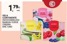 Continente Vela continente frutos vermelhos/baunilha/flor de cerejeira promoção