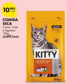 Pingo Doce Kitty comida seca com aves e vitela legumes e fruta promoção