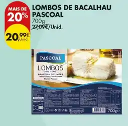 Pingo Doce lombos de bacalhau pascoal promoção