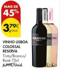 Pingo Doce vinho lisboa colossal reserva promoção