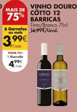 Pingo Doce vinho douro cotto 12 barricas promoção
