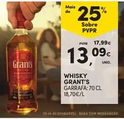 Continente Whisky Grant's promoção