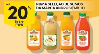 Continente sumos da marca andros promoção