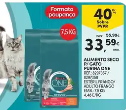 Continente alimento seco p/ gato purina one promoção