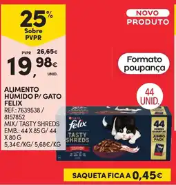 Continente Alimento húmido p/ gato felix promoção