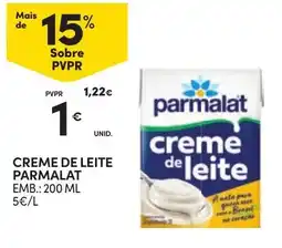 Continente Creme de leite parmalat promoção