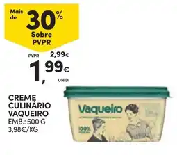 Continente Creme culinário vaqueiro promoção
